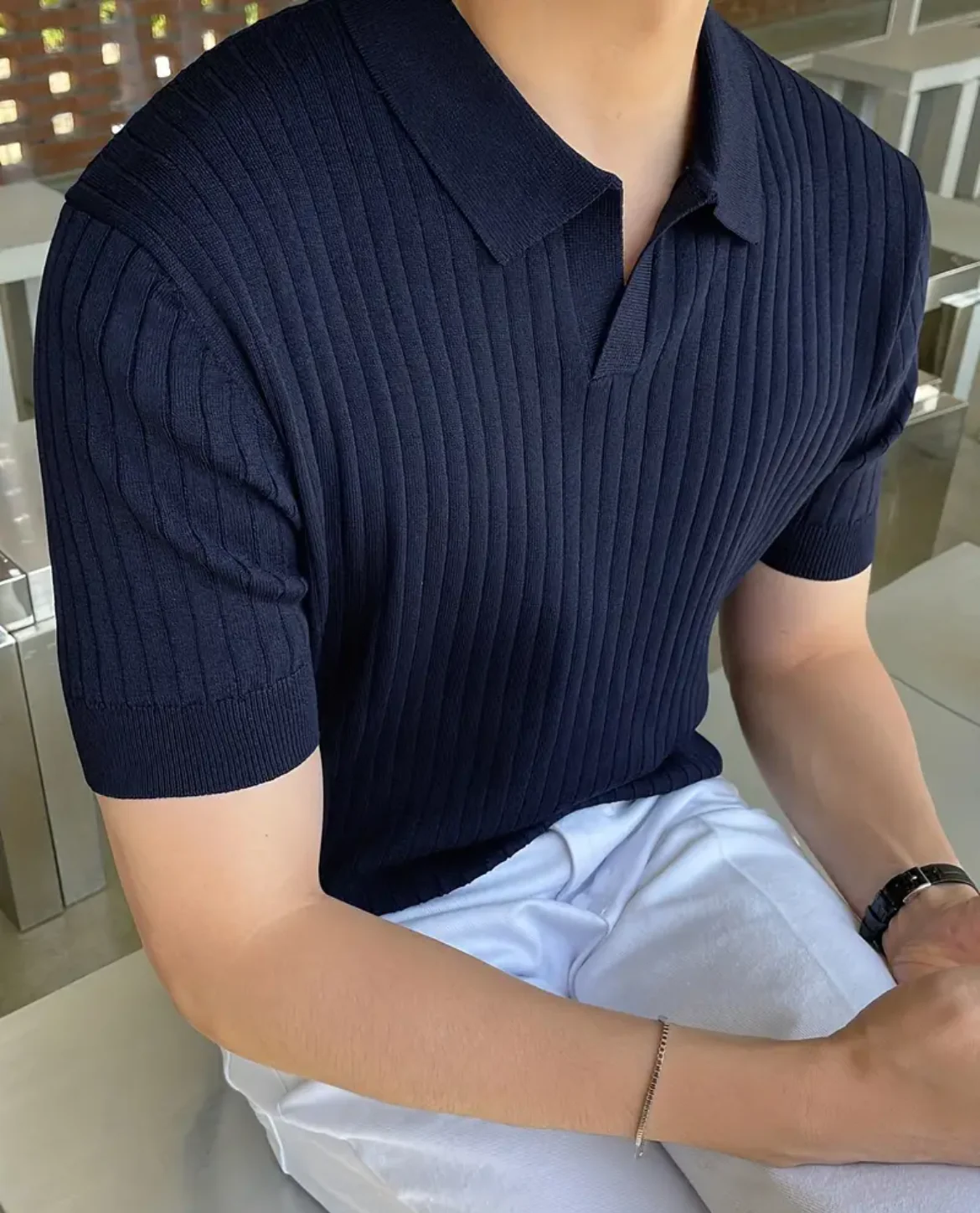 Burano Ribbed Polo Shirt - Image 2
