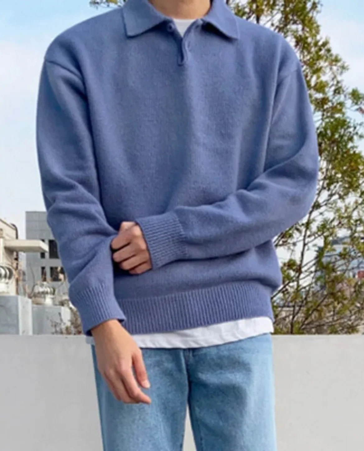 The Arveilo Button Polo Sweater - Image 6