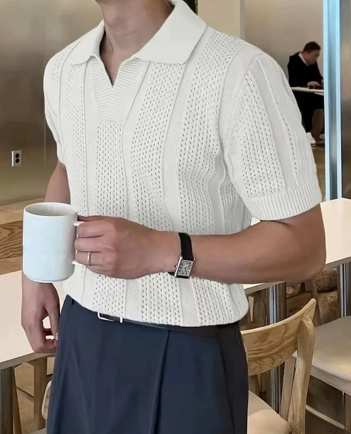 Capri Textured Knit Polo - Image 4