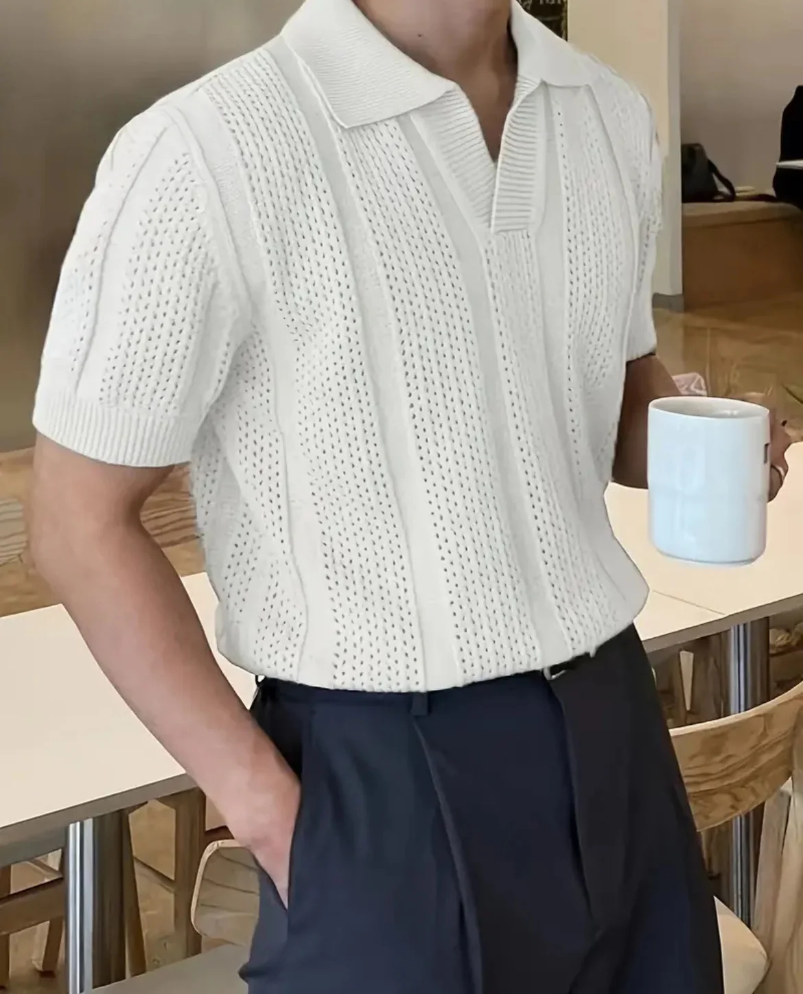 Capri Textured Knit Polo - Image 5