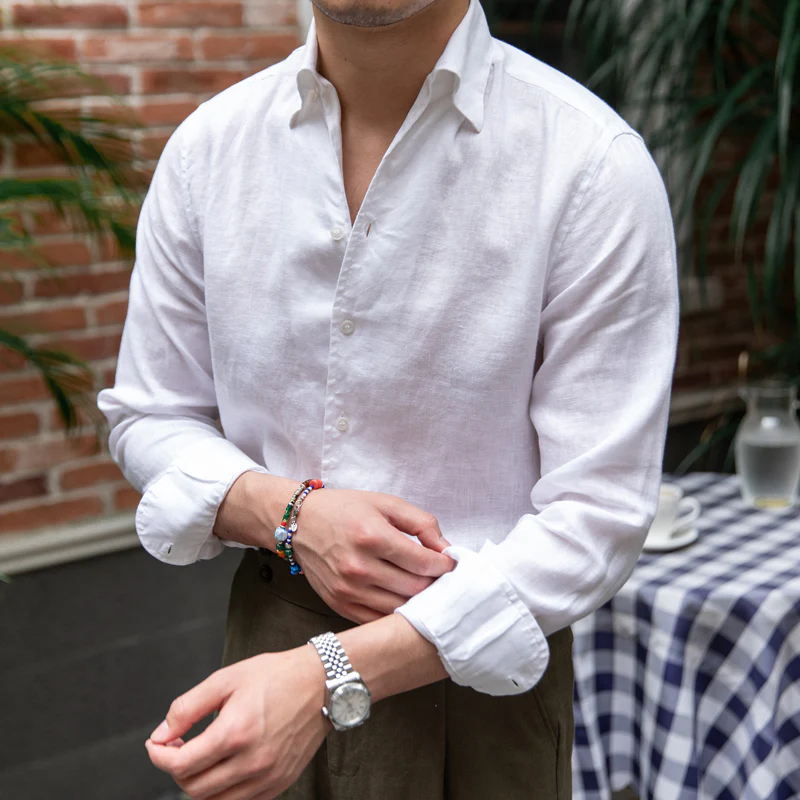 Colico 100% Linen Slim-Fit Shirt - Image 3