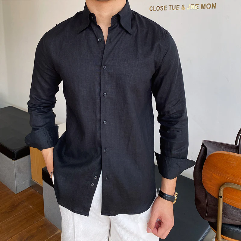 Colico 100% Linen Slim-Fit Shirt - Image 4