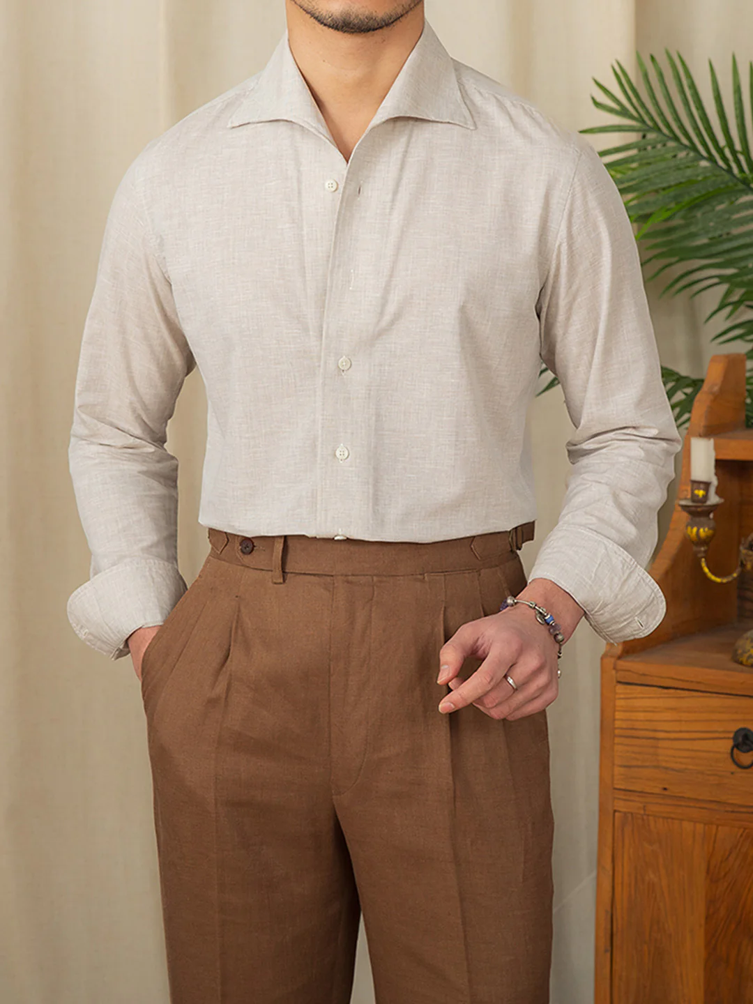 Colico 100% Linen Slim-Fit Shirt - Image 6