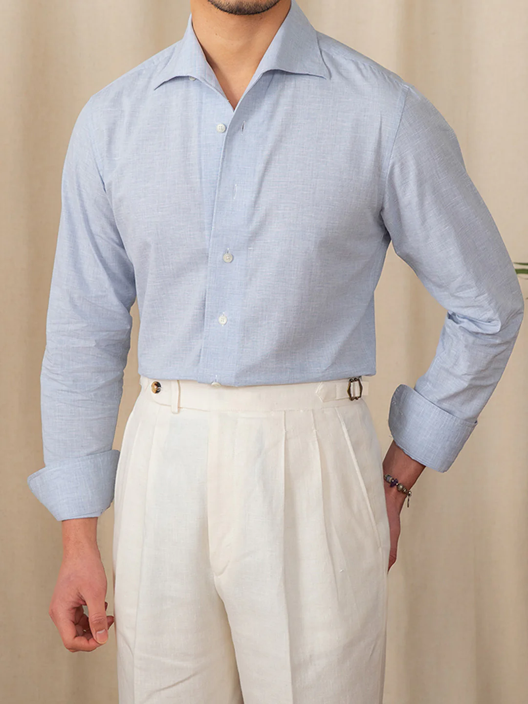 Colico 100% Linen Slim-Fit Shirt - Image 7