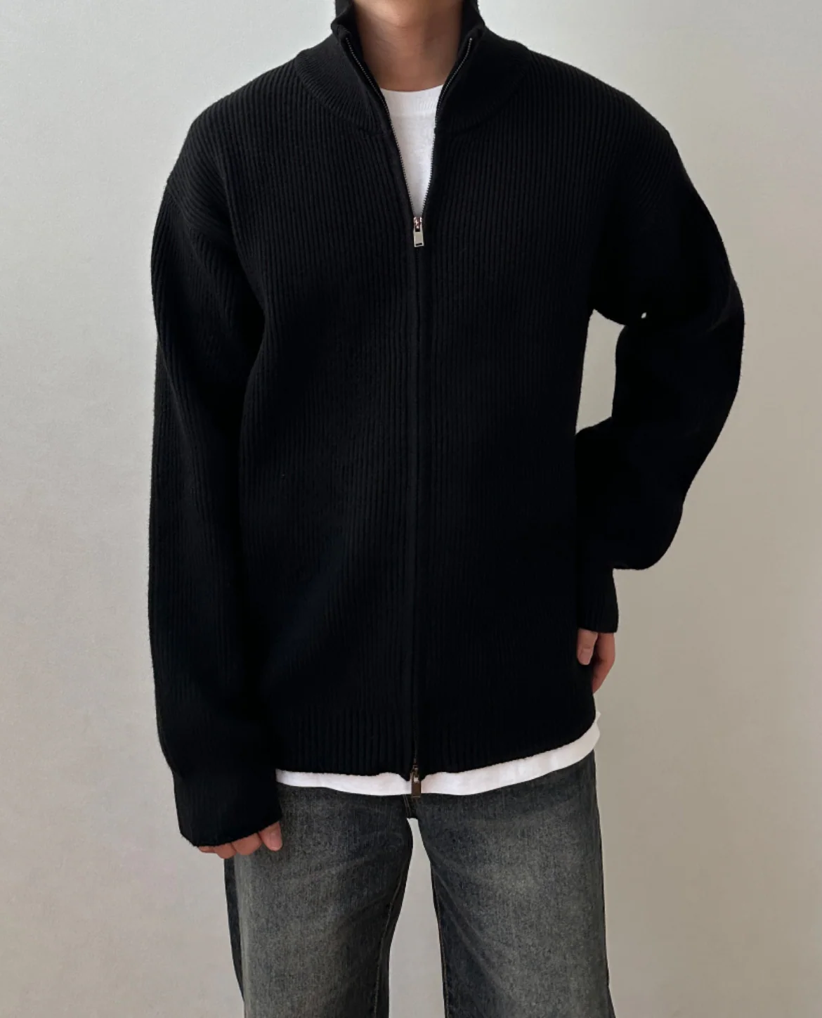 Ferrand High Collar Zip Cardigan - Image 3