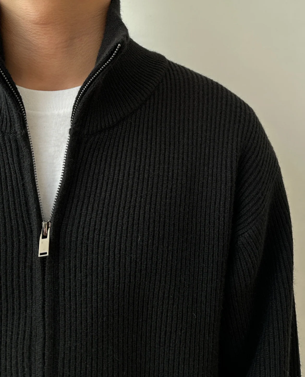 Ferrand High Collar Zip Cardigan - Image 4