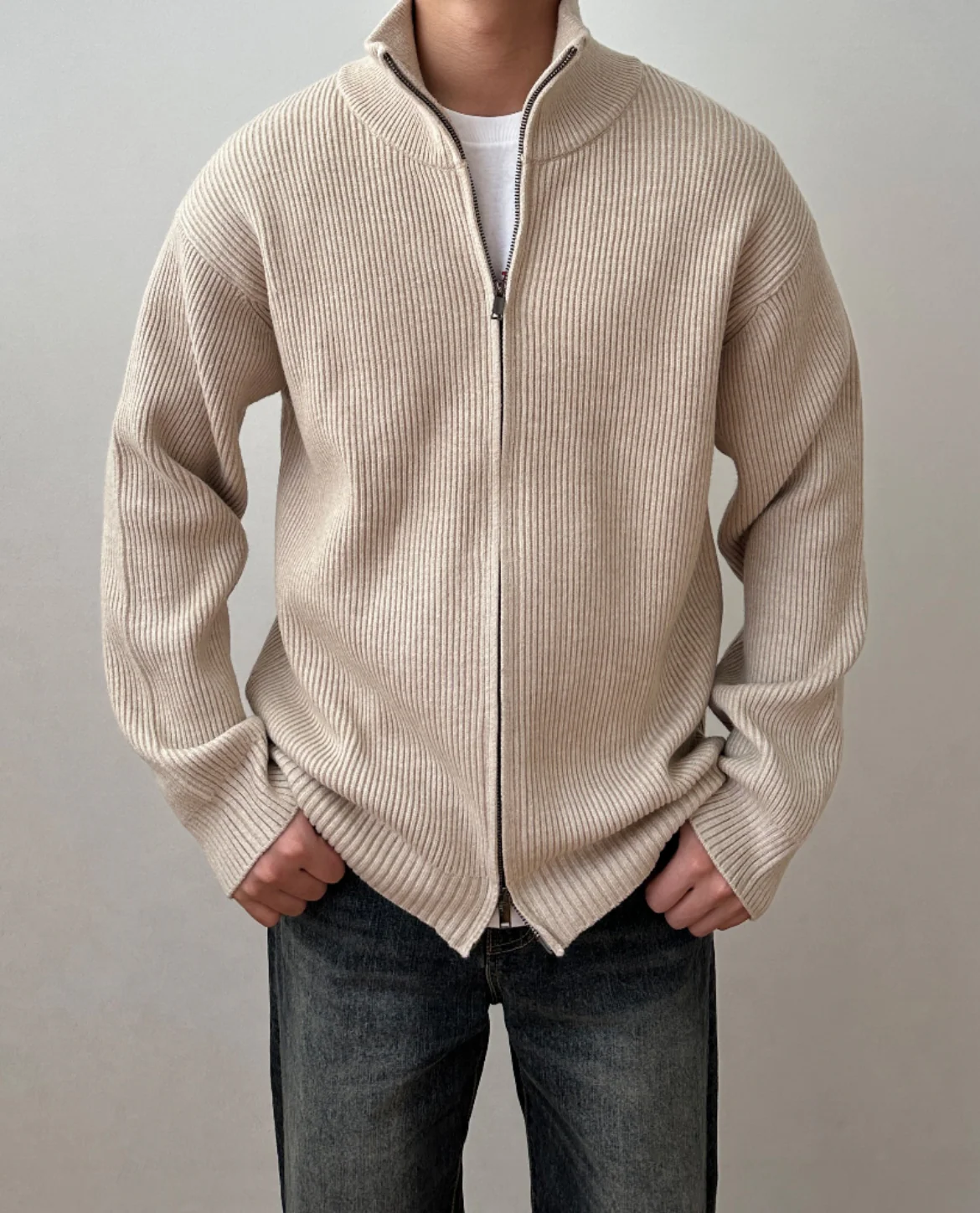 Ferrand High Collar Zip Cardigan - Image 7