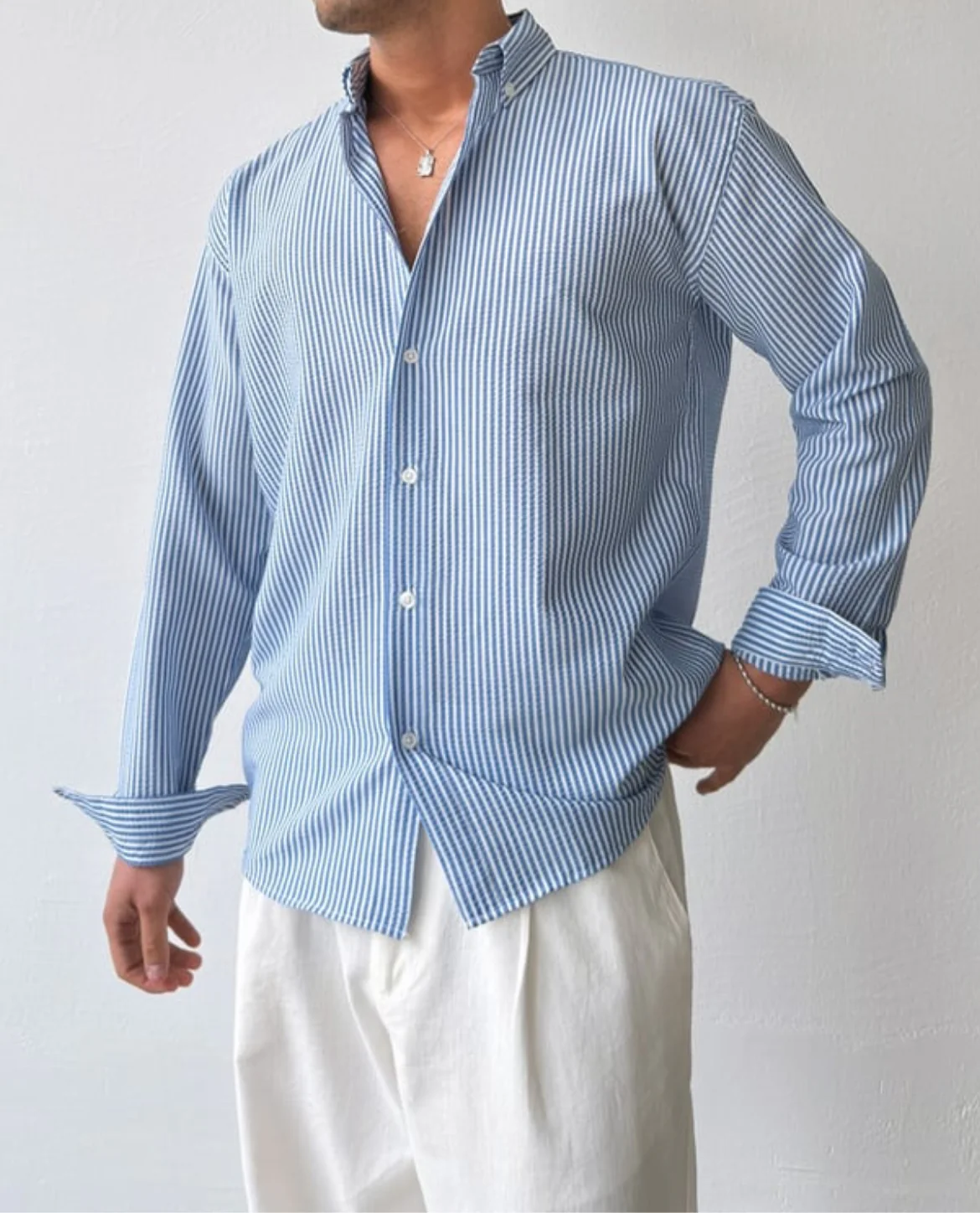 Gomera Striped Linen Shirt - Image 5