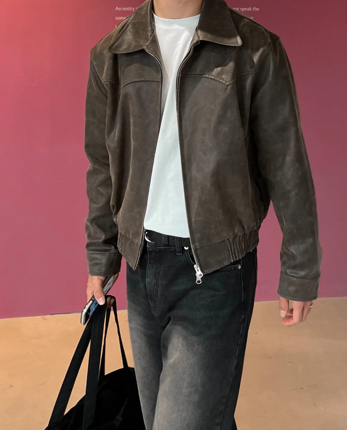 Havre Cropped Leather Jacket - Image 4