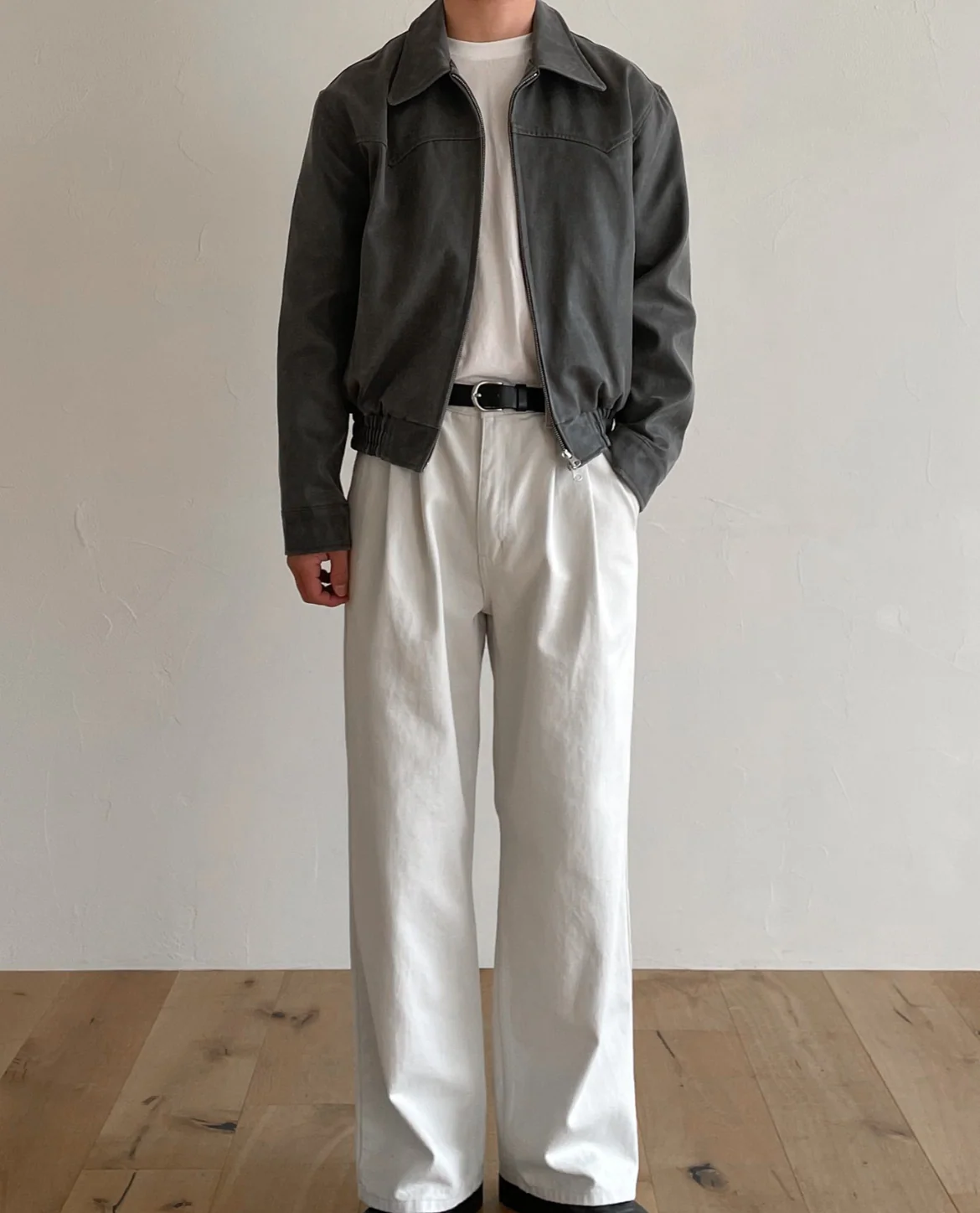 Havre Cropped Leather Jacket - Image 6