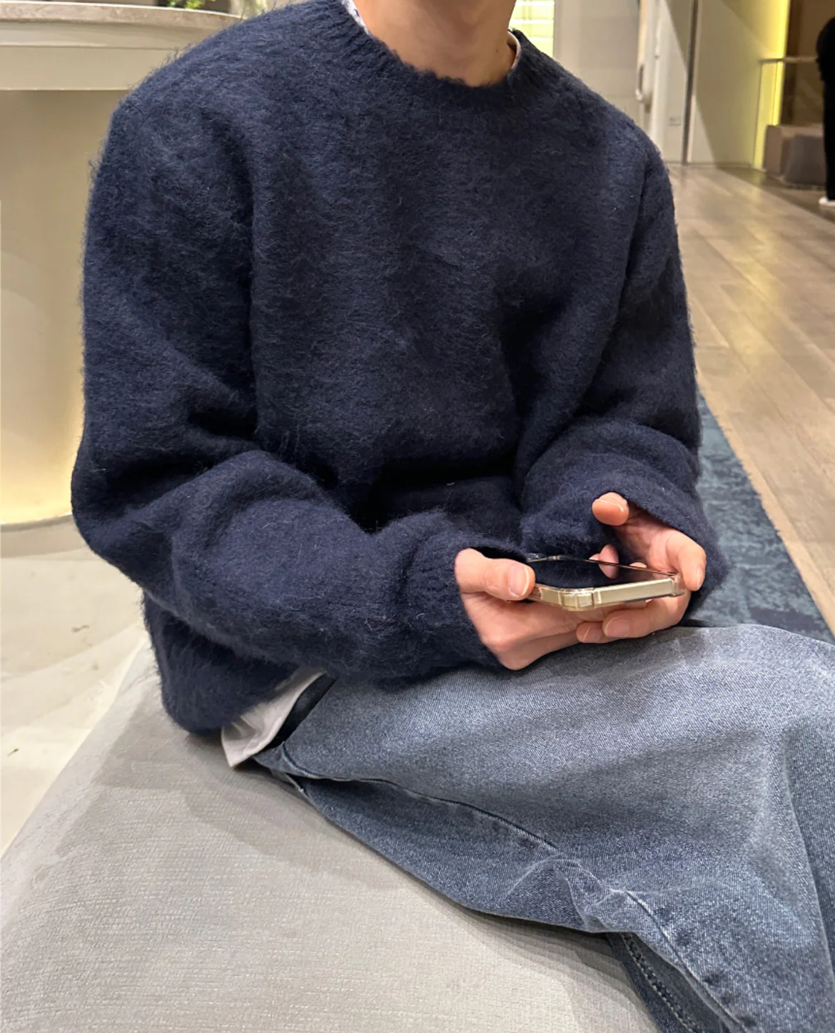 Milano Knit Wool Textured Sweater - Image 5