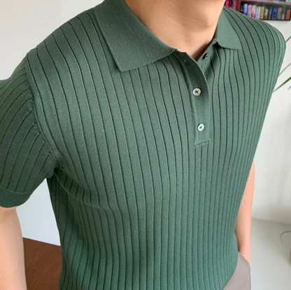 Ribbed Polo Shirt - Image 10