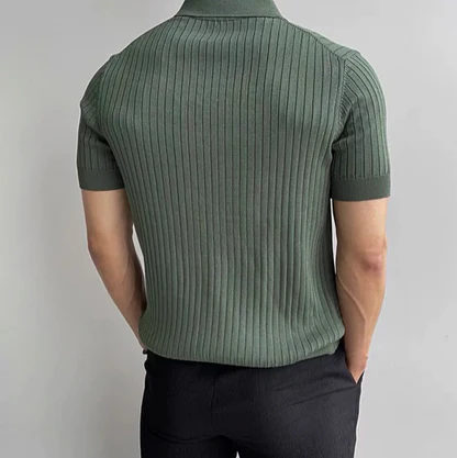 Ribbed Polo Shirt - Image 3
