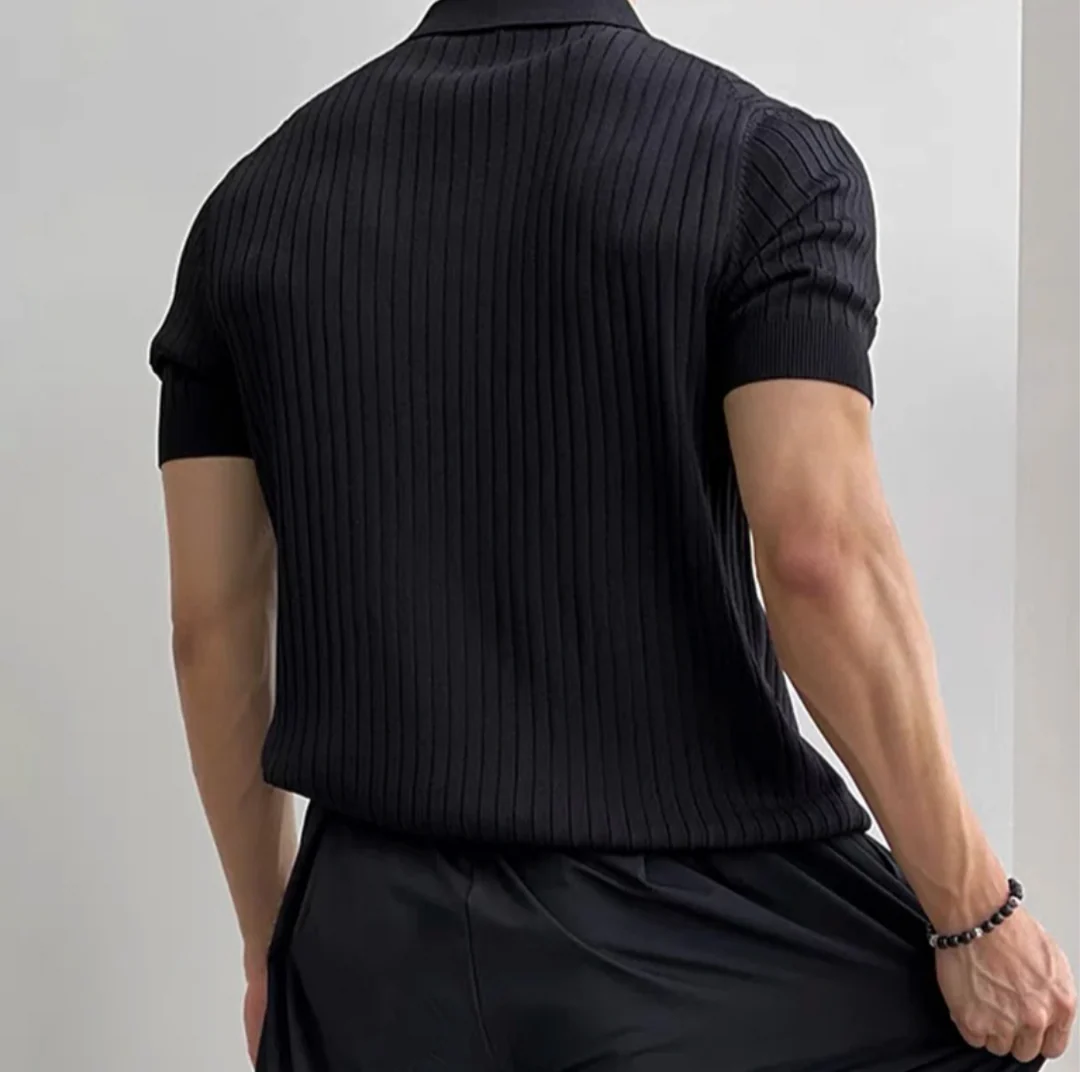 Ribbed Polo Shirt - Image 6