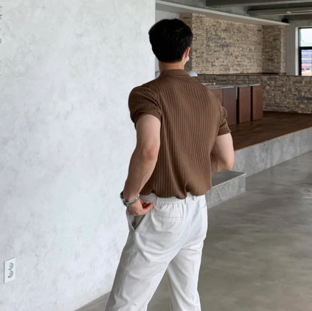 Ribbed Polo Shirt - Image 9