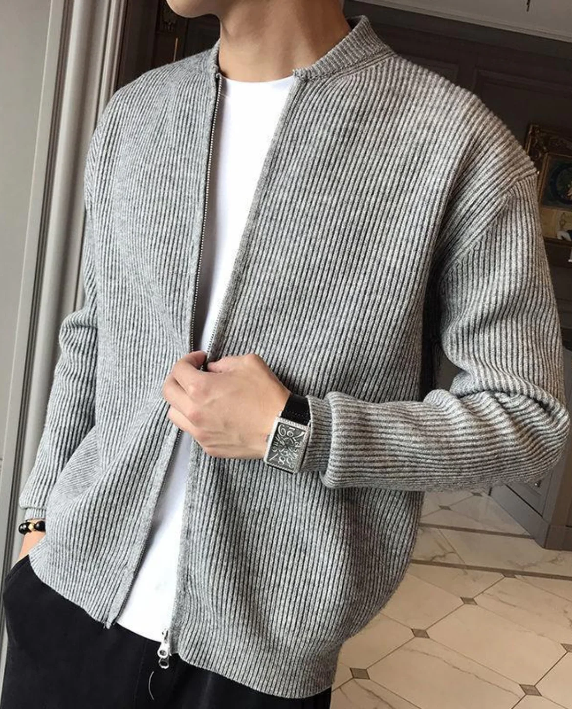 Lazio Ribbed Zip Cardigan - Image 3