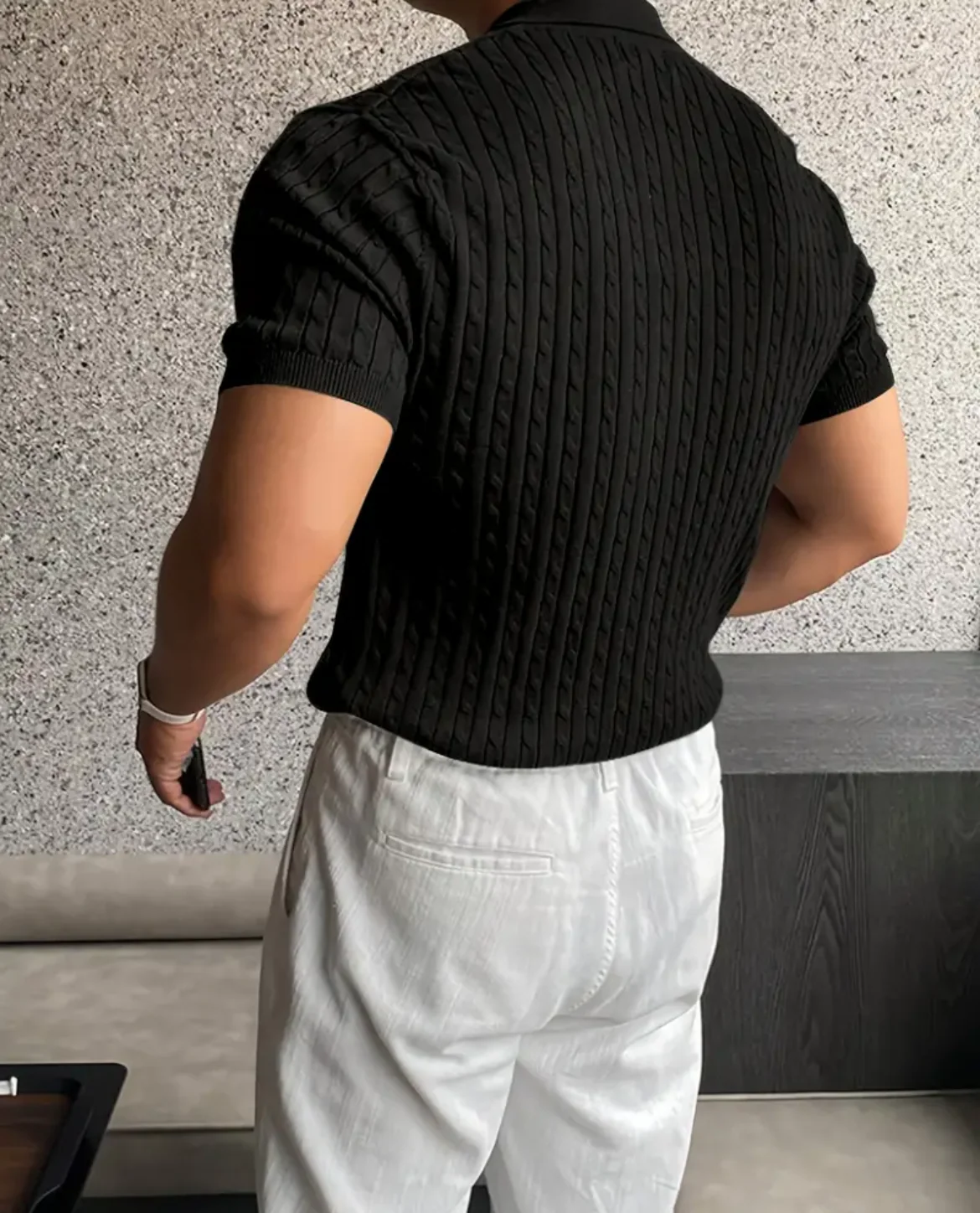 Lecce Textured Polo Shirt - Image 2