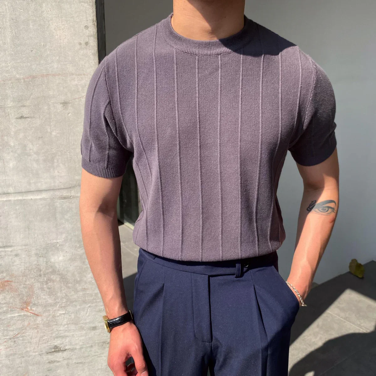 Piave Knitted T-Shirt - Image 3