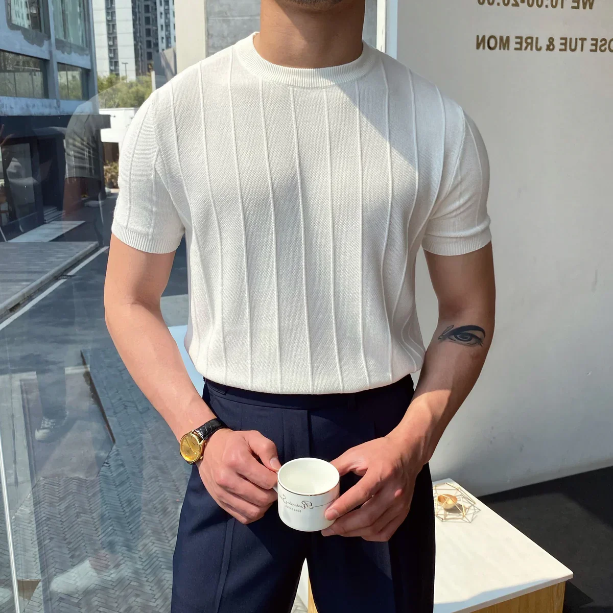 Piave Knitted T-Shirt - Image 5