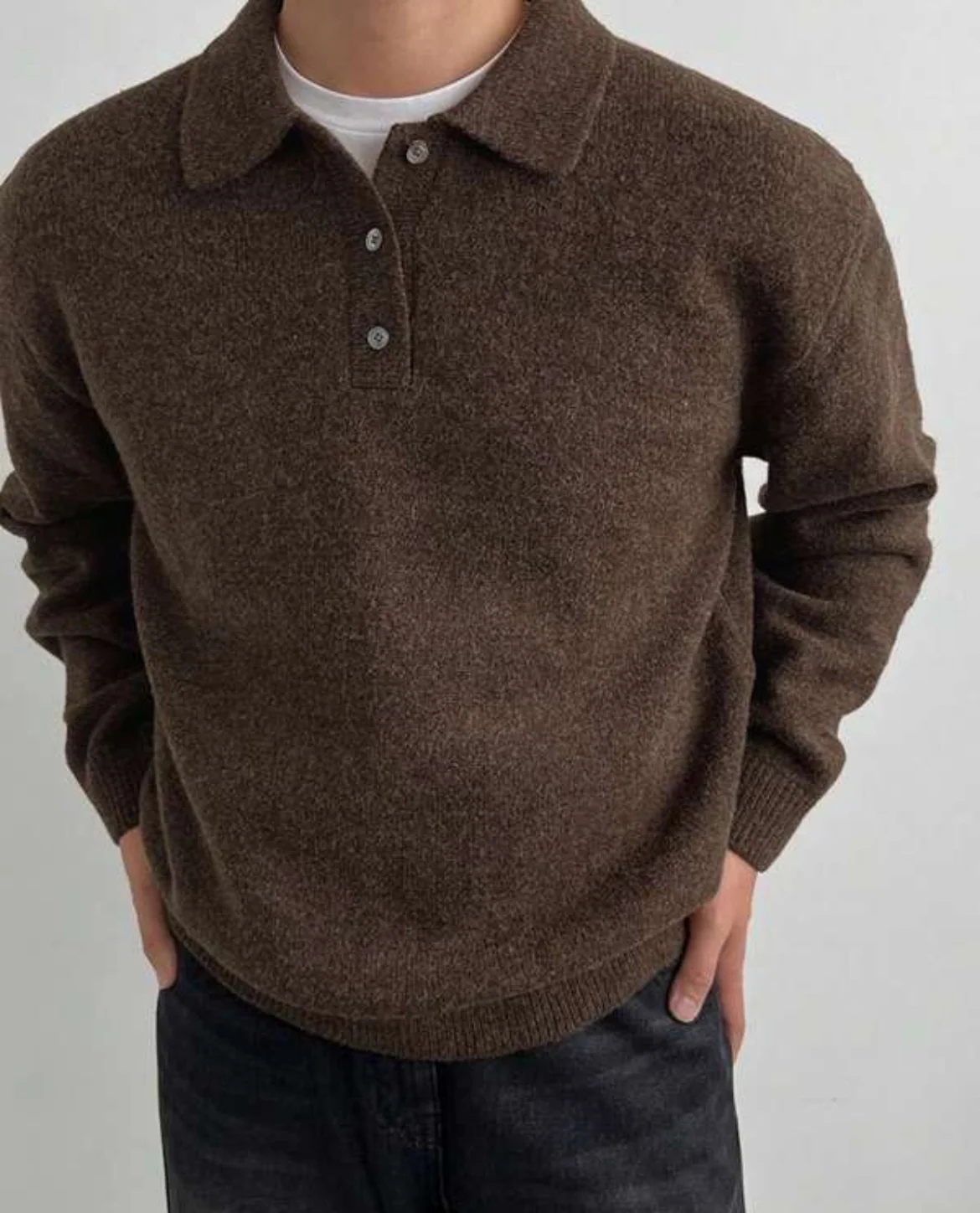 Merino Polo Knit Sweater - Image 11