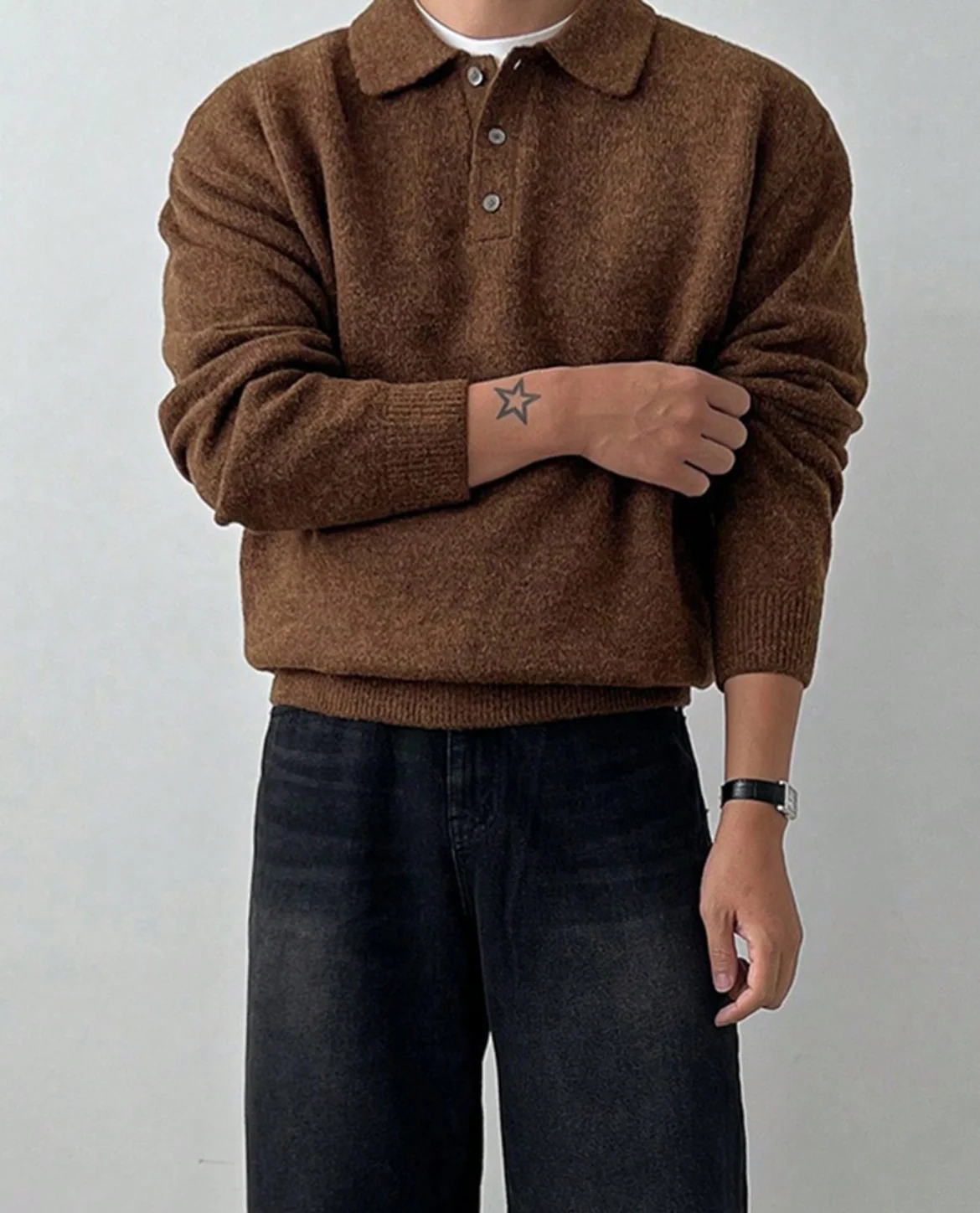 Merino Polo Knit Sweater - Image 12