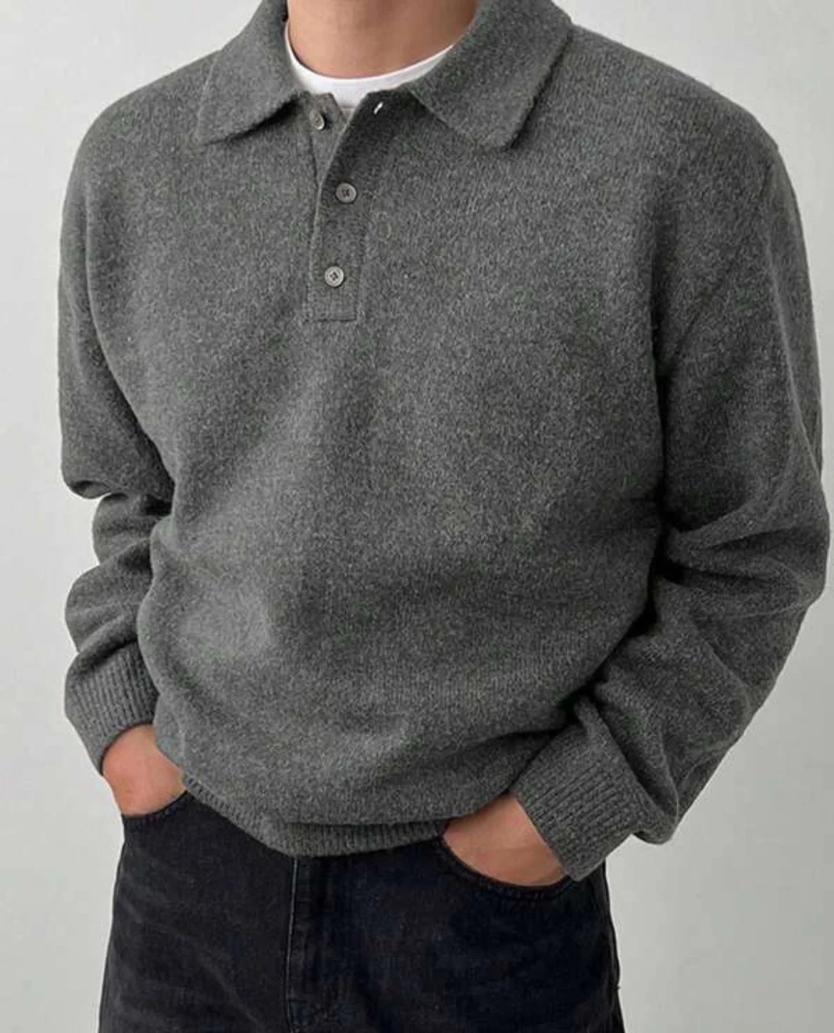 Merino Polo Knit Sweater - Image 2