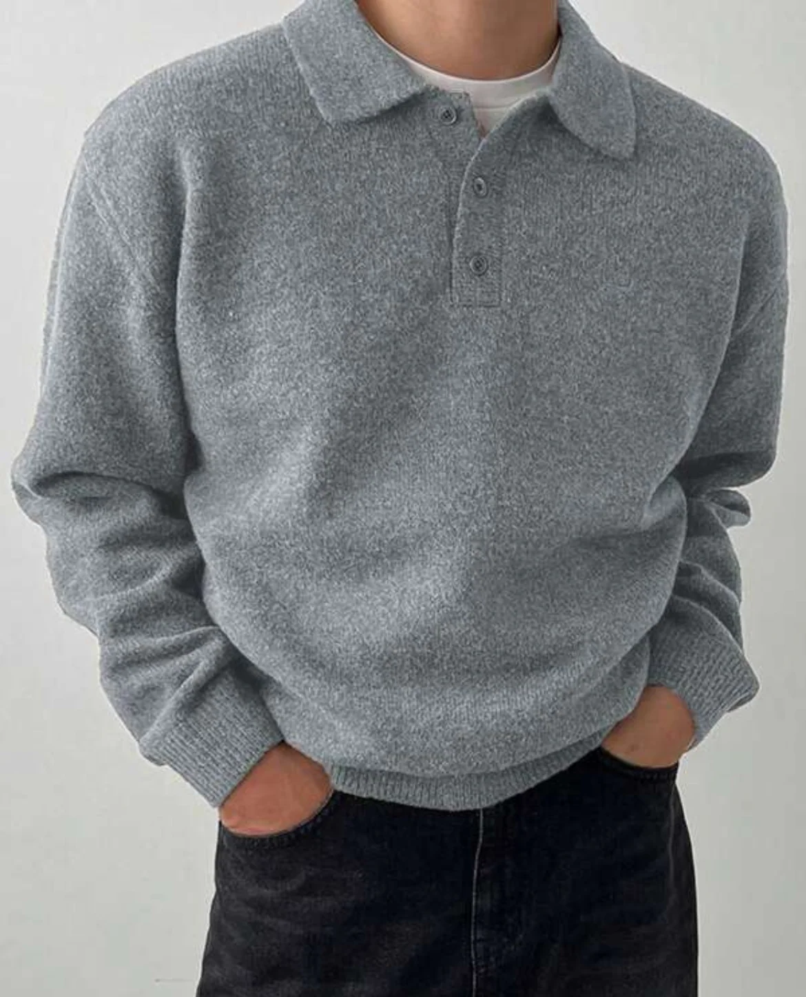 Merino Polo Knit Sweater - Image 9