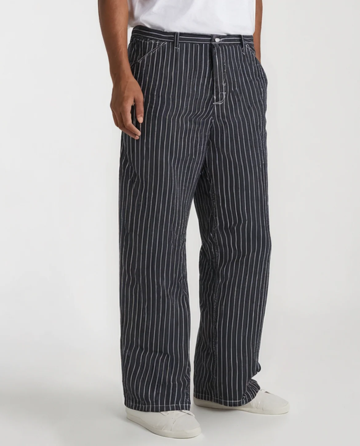 Cannes Striped Print Jeans - Image 3