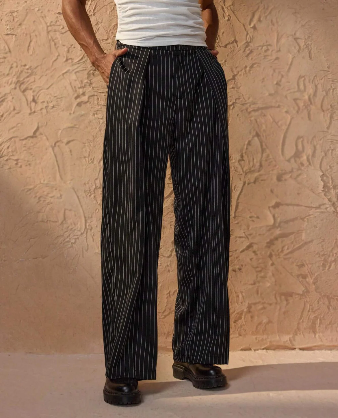 Panarea Pinstripe Trousers - Image 3