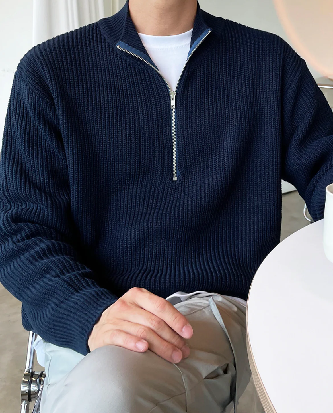 The Laruro Mock Neck Zip Sweater - Image 15