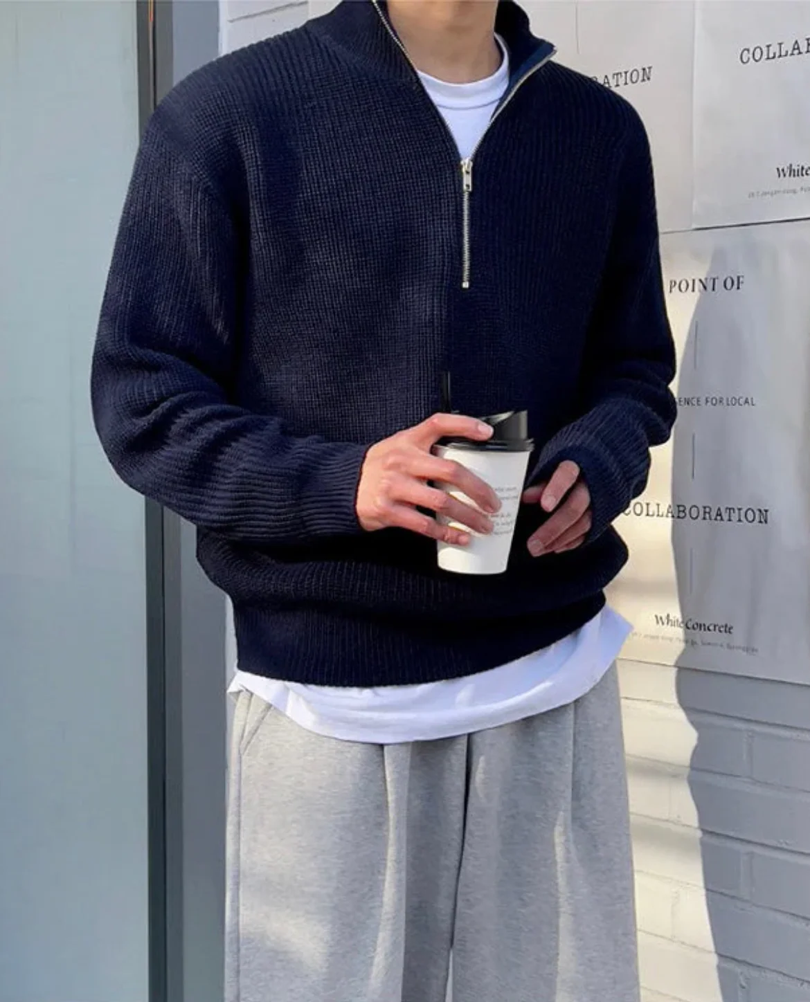 The Laruro Mock Neck Zip Sweater - Image 7