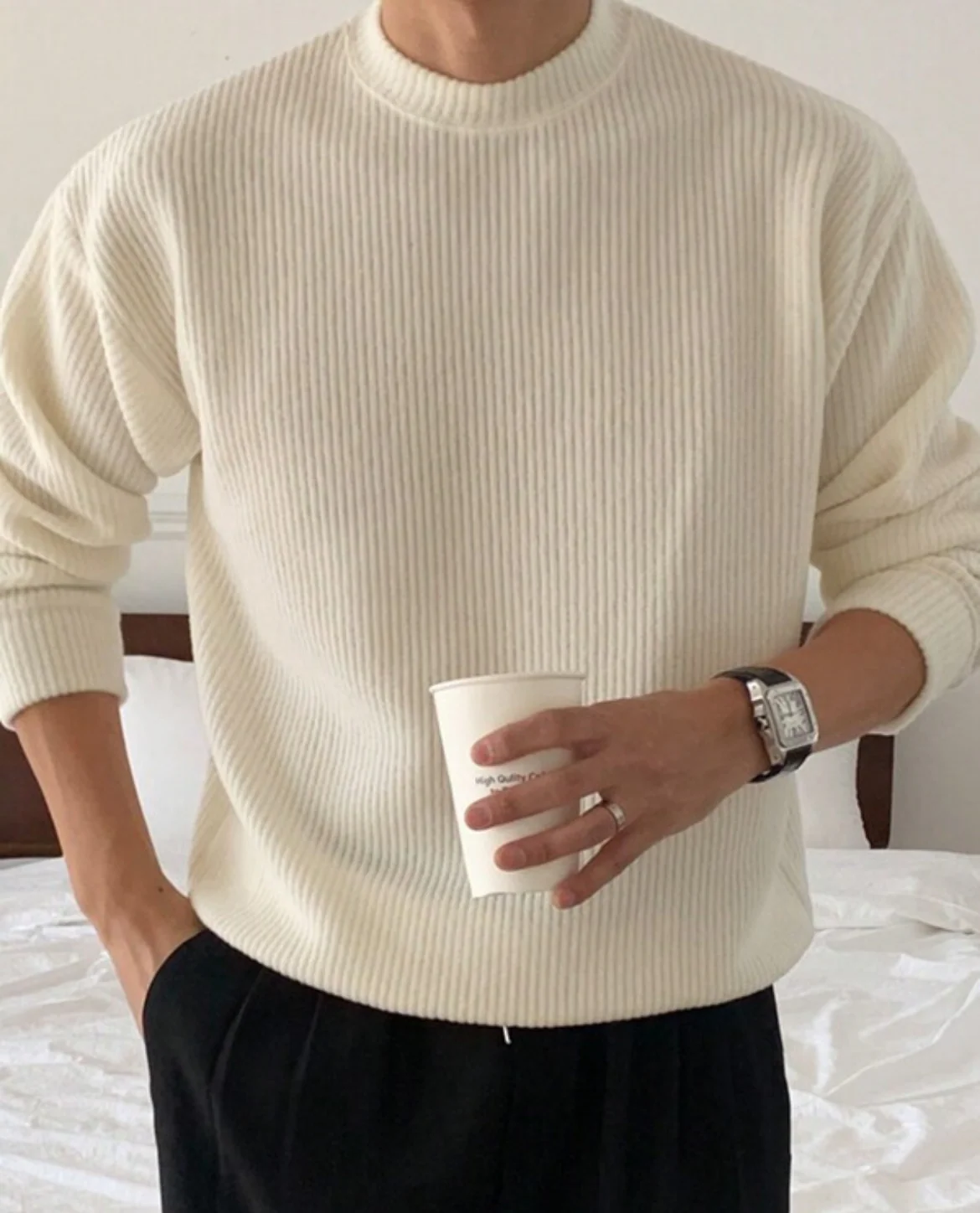 Renier Ribbed Knit Sweater - Image 7