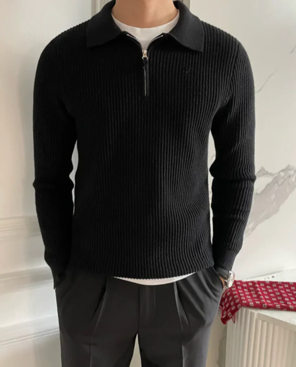 Savio Quarter Zip Sweater - Image 5