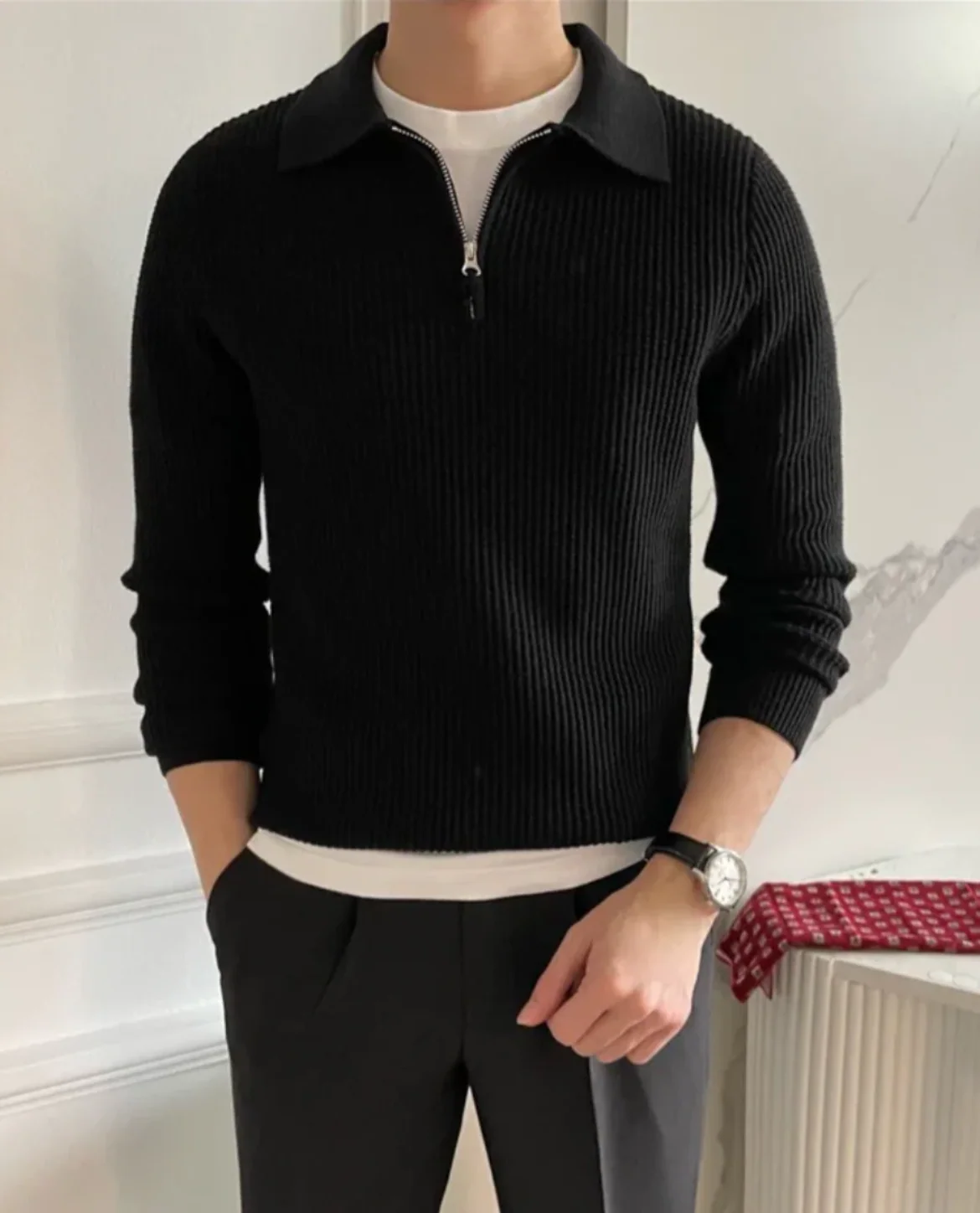 Savio Quarter Zip Sweater - Image 6