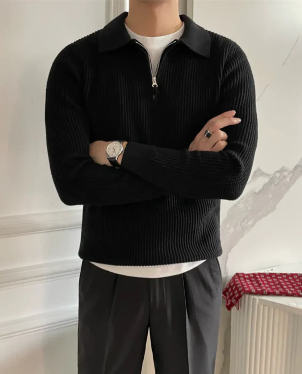 Savio Quarter Zip Sweater - Image 7